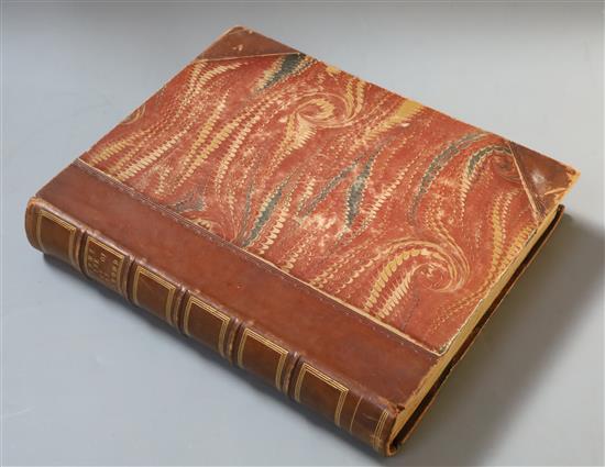 Greenwood, Christopher - An Epitome of County History, Vol I, County of Kent, 4to, calf, hand coloured with map,